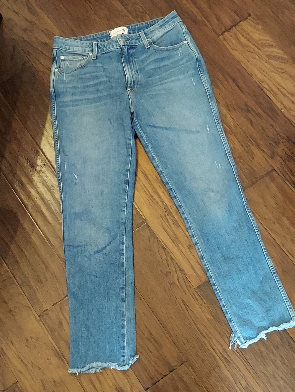 Sundry Embroidered Slim Straight Distressed Jeans 29